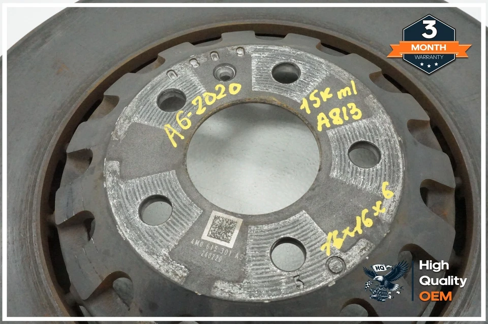 2019 - 2024 AUDI A6 C8 FRONT LEFT & RIGHT SIDE ROTOR BRAKE DISC SET OEM 15k mls - Image 3 of 4