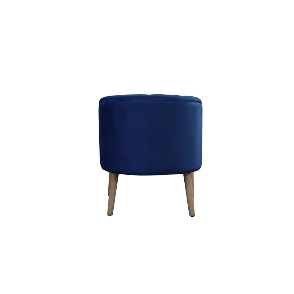 Better Homes & Gardens Barrel Back Chair, Cobalt Blue, Velvet Armchair - Image 3 of 4