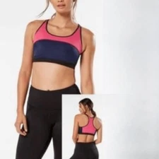 Ruby Ribbon Demiette Sports Bra size 36 Navy Pink