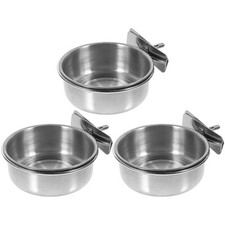 3PCS Parrot Feeder Dish Cup Bird Food Bowl Parrot Trough Parrot Water Holder