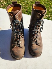 Chippewa Logger Boots Mens Sz 10M Waterproof Brown Leather 8" Soft Toe 73100
