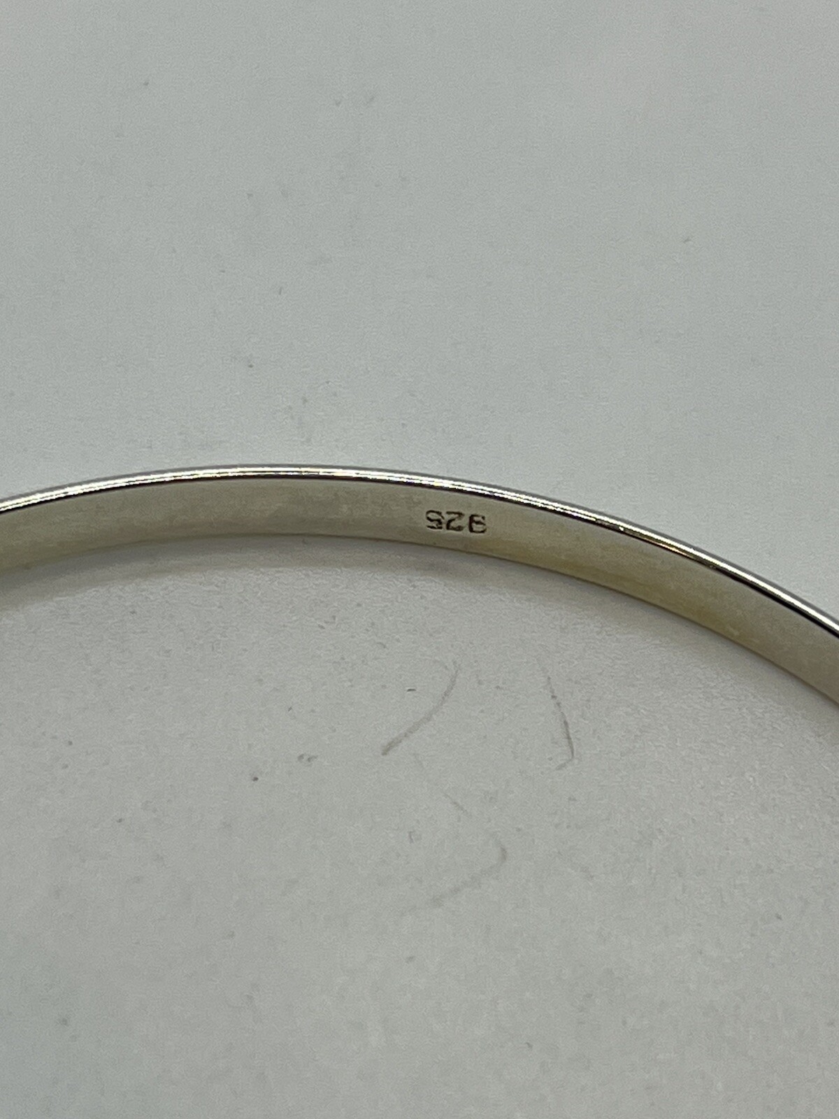 Sterling silver hook two tone bangle bracelet - image 6