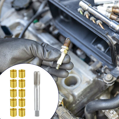 Spark Plug Thread Repair Kit – M12x1.25 Inserts + M14x1.25 Tap (Universal Set)