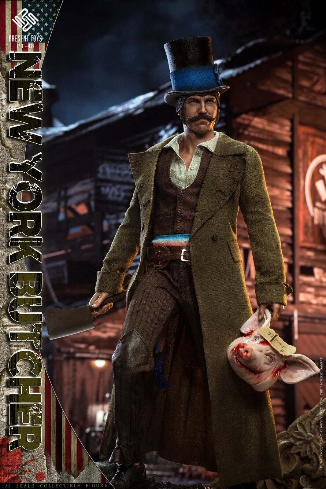 In Stock PRESENT TOYS PT-sp48 1/6 Gangs of New York Bill Butcher Action  Figure