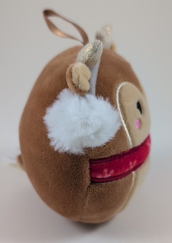 Squishmallow 4" Darla Fawn Deer w/scarf Reindeer ornament No Bio Tag - Picture 3 of 7