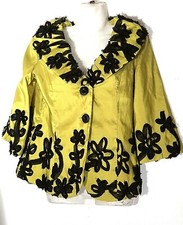 Jerry T Women Olive Green Jacket 3/4 Sleeves Small S 6 8 Sr 1324 New Nwt