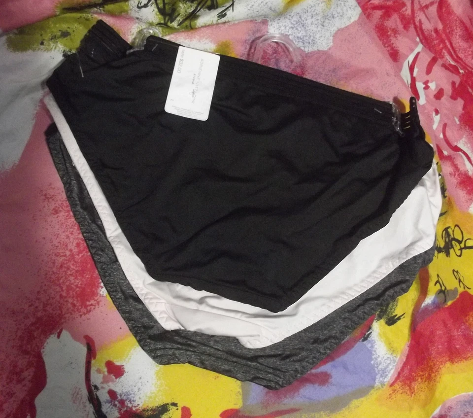 3 NUEVAS BRAGAS DE BIKINI ADRIENNE VITTADINI 8096 DETALLE DE ENCAJE MALLA MF L Foto 2 de 2