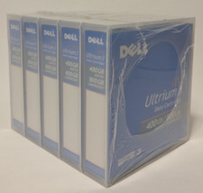 5 Pack Dell LTO Ultrium 3 Data Cartridge 400GB Native 800GB -Sealed