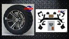 EZGO TXT ELECTRIC GOLF CART 6" LIFT KIT + 14" TERMINATOR WHEELS and 23" AT TIRES