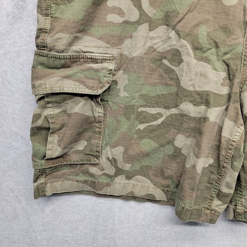Faded Glory Herren Etikett Größe 40 (eigentlich 45) tarnfarbene Cargoshorts 10" Schrittlänge Rip Stop  - Bild 3 von 14