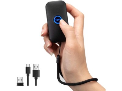 Tera 1D Bluetooth Mini Barcode Scanner, 3-in-1 Bluetooth & USB Wired & 2.4G