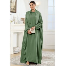 Muslim Women Burqa Ramadan Kaftan Prayer Long Dress Overhead Abaya Khimar Robe