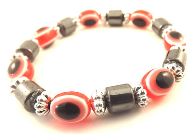Hamsa Rot Schwarz Armband Evil Eye Charm Kabbala Hand Fatima Amulett Silber Perlen