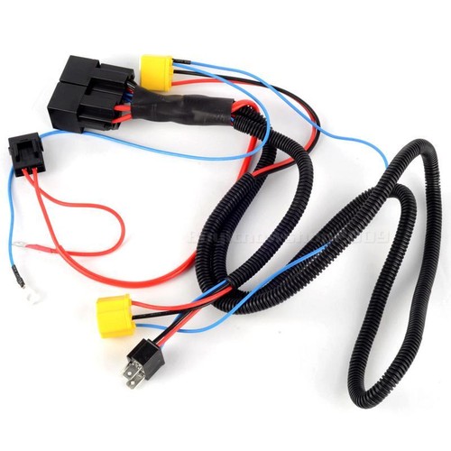 H4+H4 Headlight Black Booster Wire Harness BYWG - Picture 2 of 5