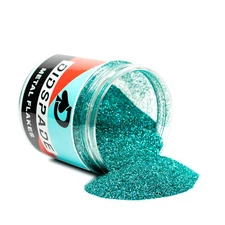 2oz Shark Bite 0.008 Teal Holographic Micro Metal Flake - Solvent Resistant