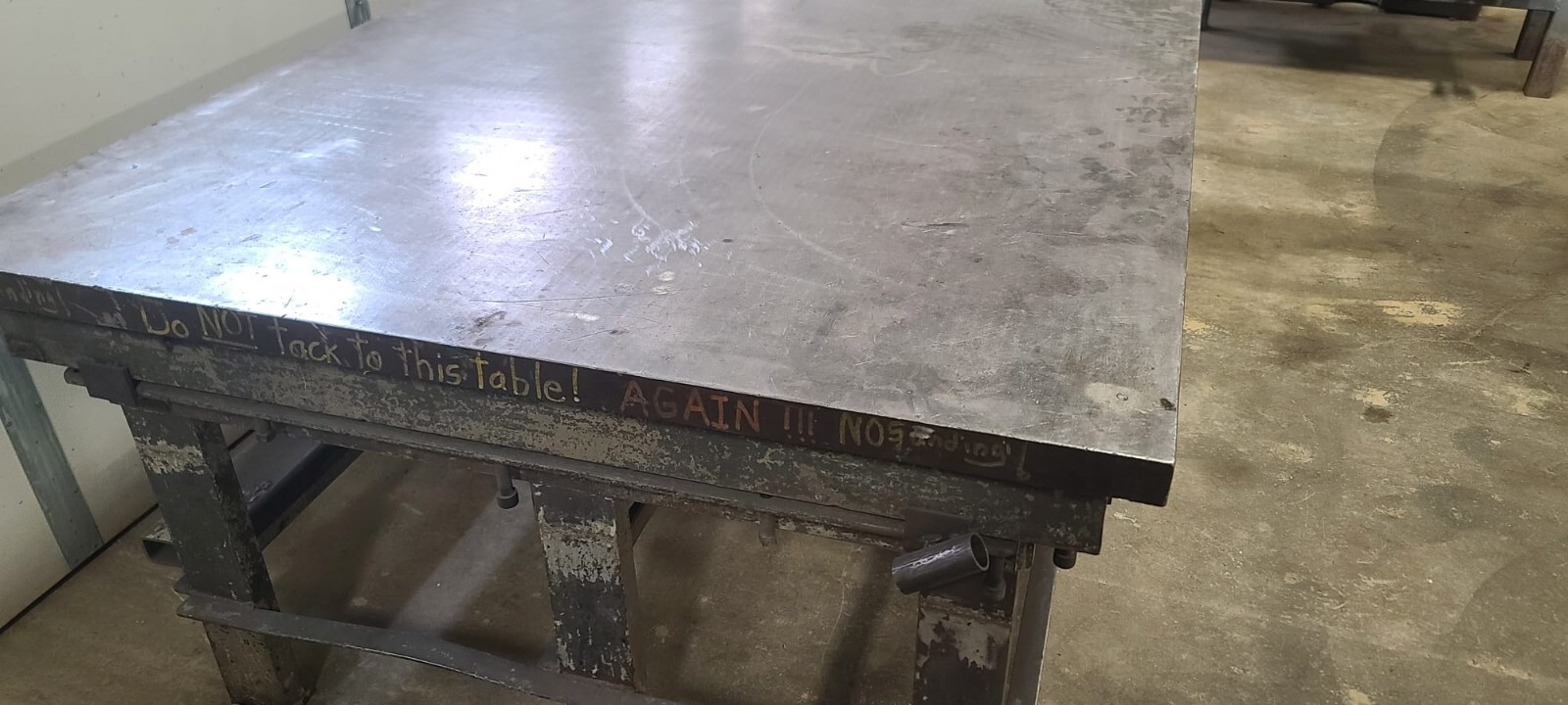 Cast iron welding table w/ 2" top eBay