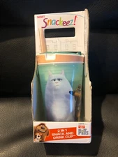 Snackeez The Secret Life Of Pets CAT 2 in 1 Snack and Drink Cup NEW