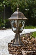 Lanterne de jardin patinée Lampe extérieure Borne d'éclairage en aluminium 8528