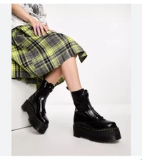 Dr. Martens JETTA HI MAX LEATHER PLATFORM BOOTS MSRP$290
