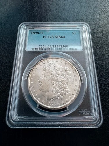 1898-O Silver Morgan Dollar $1 PCGS MS 64, Stunning Coin
