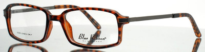 BLUE RIBBON BR40 Tortoise Mens Rectangle Full Rim Eyeglasses 53-18-140 B:33 B