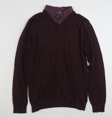 Lila Pullover Pulli Herren UK Größe M Zedernholz State