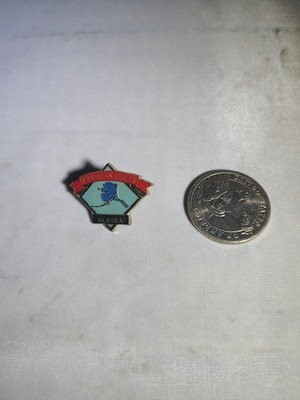 I've Been There Alaska Lapel Hat Pin Epoxy Pinback Alaska State Borders