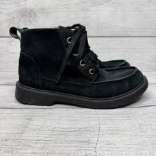 UGG Kids Chelham Weather Black Lace-Up Ankle Boots size 3 Youth Winter Warm