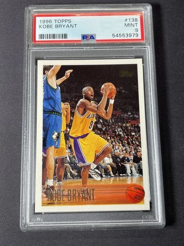1996 Topps Basketball Kobe Bryant ROOKIE #138 PSA 9 MINT