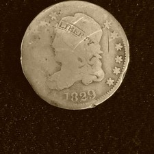 1829 capped bust half dime Strike Through Clogged Dies Grease Error