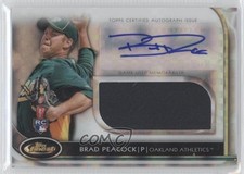 2012 Topps Finest Jumbo Relic Rookies X-Fractor 218/299 Brad Peacock Auto 2z2