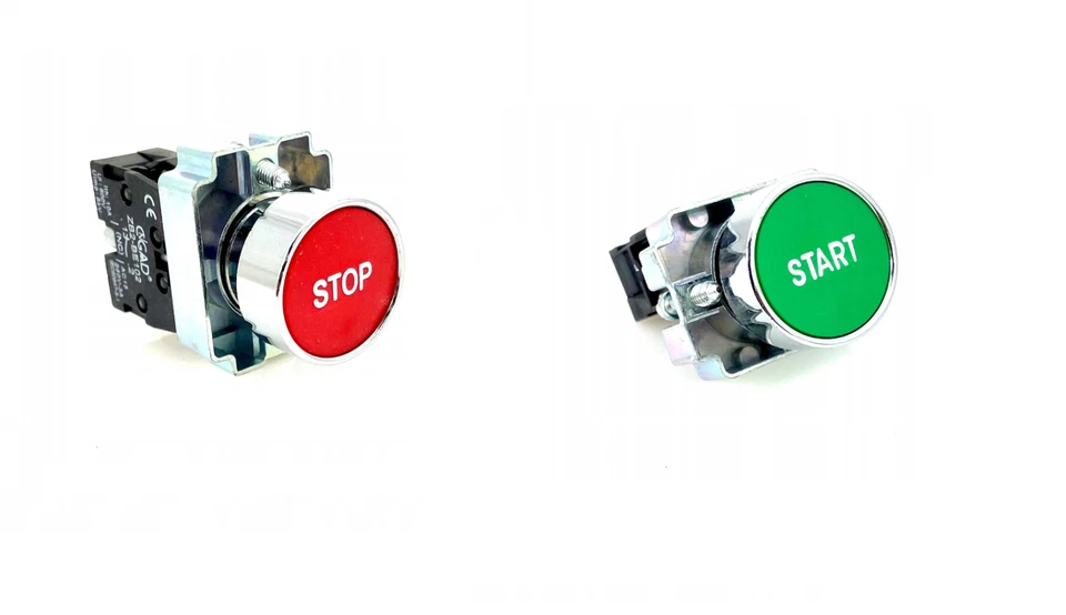 ELEKTRONIKA PLUS Drucktaster Drucktastenschalter Taster fi 22mm Start Stop Grün Rot Farben