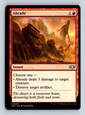 Abrade 203 UC Commander: Tarkir: Dragonstorm Magic: The Gathering NM/M