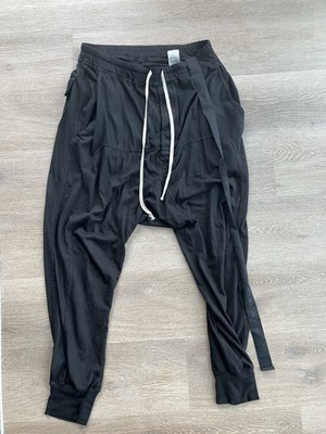 パンツ Rick Owens DRKSHDW Prisoner Drawstring S Rick Owens DRKSHDW Prisoner Pants S Black Drop Crotch Drawstring