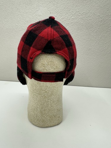 Wild Impact Trapper Hat Red Buffalo Plaid Snap On Tools Fur Lined Cap - Picture 6 of 9