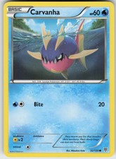 Carvanha 32/135 Plasma Storm Pokemon Lightly Played LP