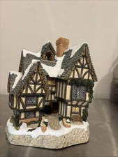 David Winter Cottages Scrooge's School John Hine Studios Christmas 1992 