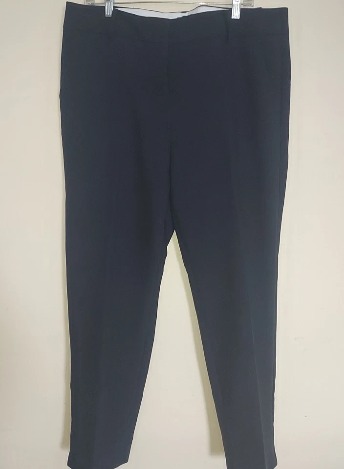 Calça Talbots Feminina Tornozelo Tamanho 14 Estilo Hampshire Calça Elegante Azul Marinho - Imagem 2 de 4
