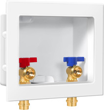 Press Washing Machine Outlet Box with Center Drain, 1/2 Inch Press X 3/4 Inch MH