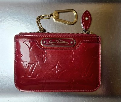 LOUIS VUITTON Vernis Pochette Cles NM Coin Purse Pomme D'amour M93559 34518 H@T!