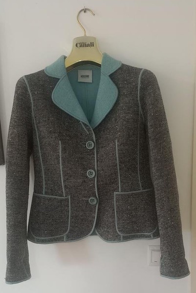 Women Moschino Blazer Grey Wool S