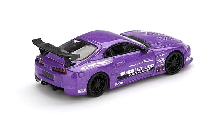 Mini GT 1:64 TOYOTA SUPRA MK4 (A80) TOP SECRET GT-300 TOP SECRET PURPLE 2014 - Immagine 3 di 4