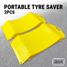 2PCS Portable Tyre Saver Caravan Tire Protector Travel Ramp Trailer Camper RV