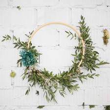 Worown 6 Pack 12 Inch Wooden Bamboo Floral Hoops Wreath Rings for DIY Wedding...