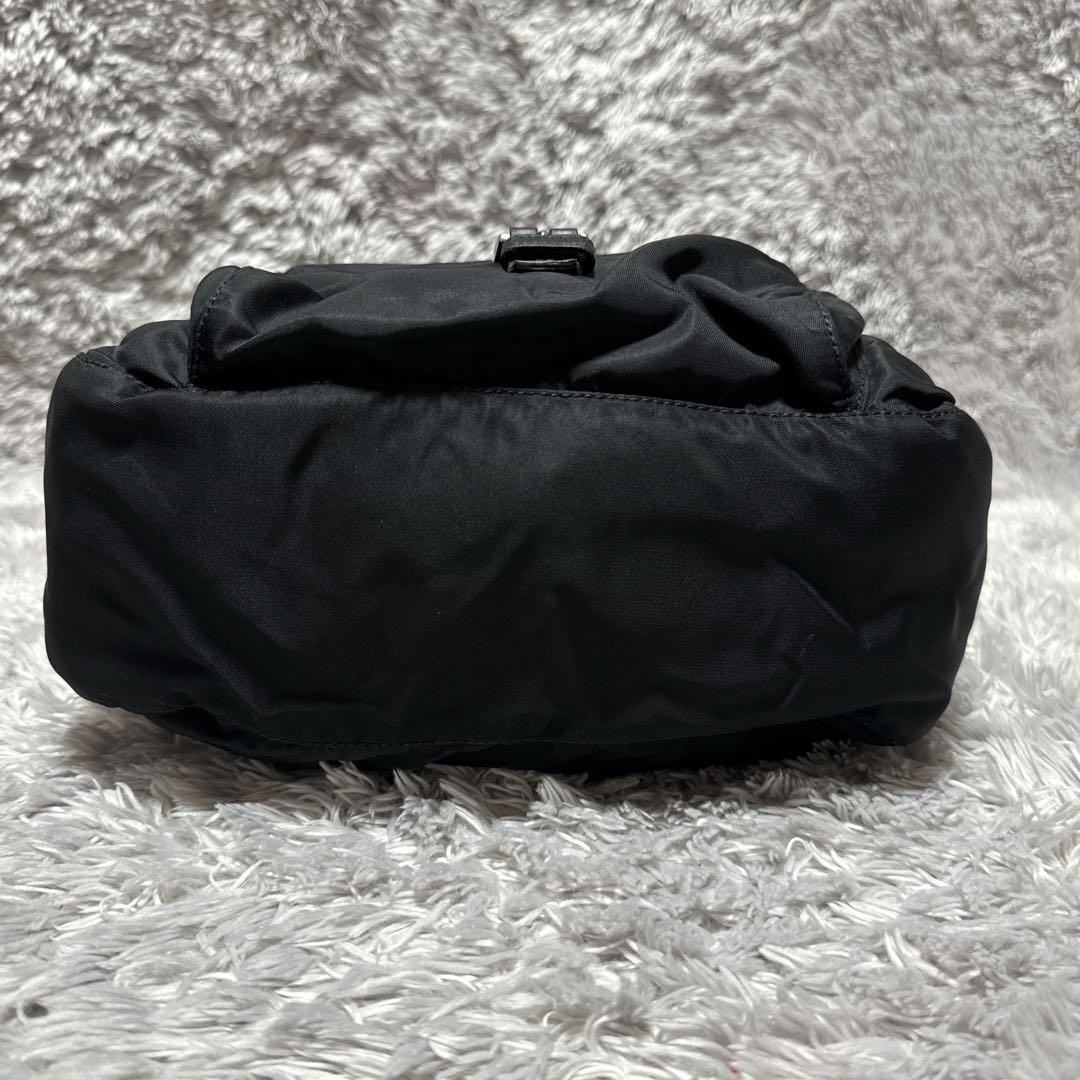 Condition Prada Shoulder Bag Sacoche Triangle Logo Nylon Black thumbnail 6