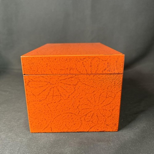 Teedose Chrysantheme Arabesque Zinnober Lackgeschirr ea Zeremonie Utensilien Sado - Bild 5 von 19