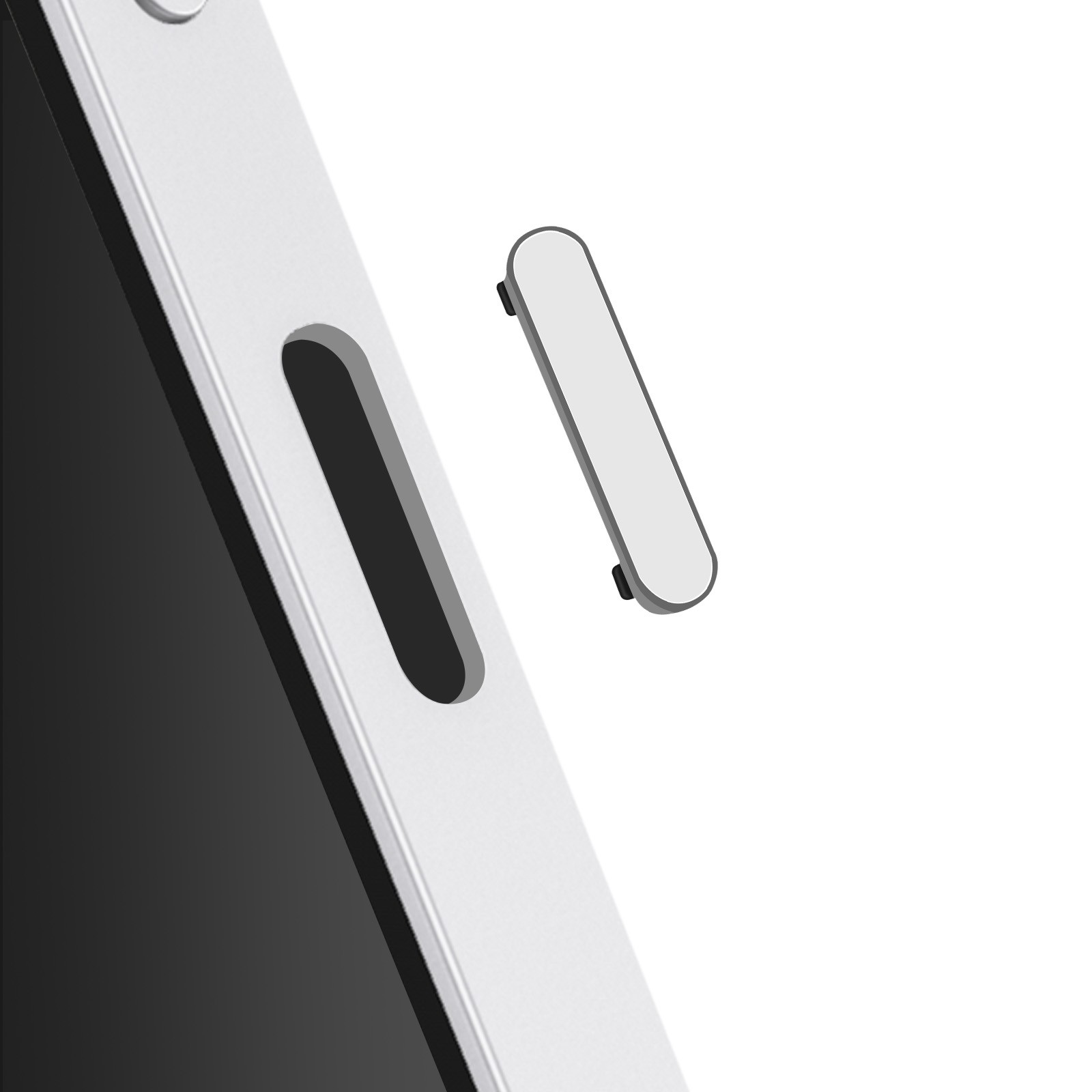 Bouton de remplacement Galaxy S25 Ultra Samsung argent de qualité Service Pack