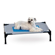 K&H Pet Products Coolin' Pet Cot Elevated Dog Bed - Medium Gray/Blue