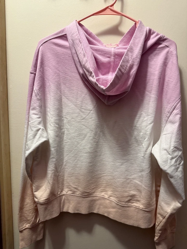 Juicy Couture Sport Womens Ombre Hoodie Sweatshirt Pink White Peach Medium Med M - Image 2 of 3