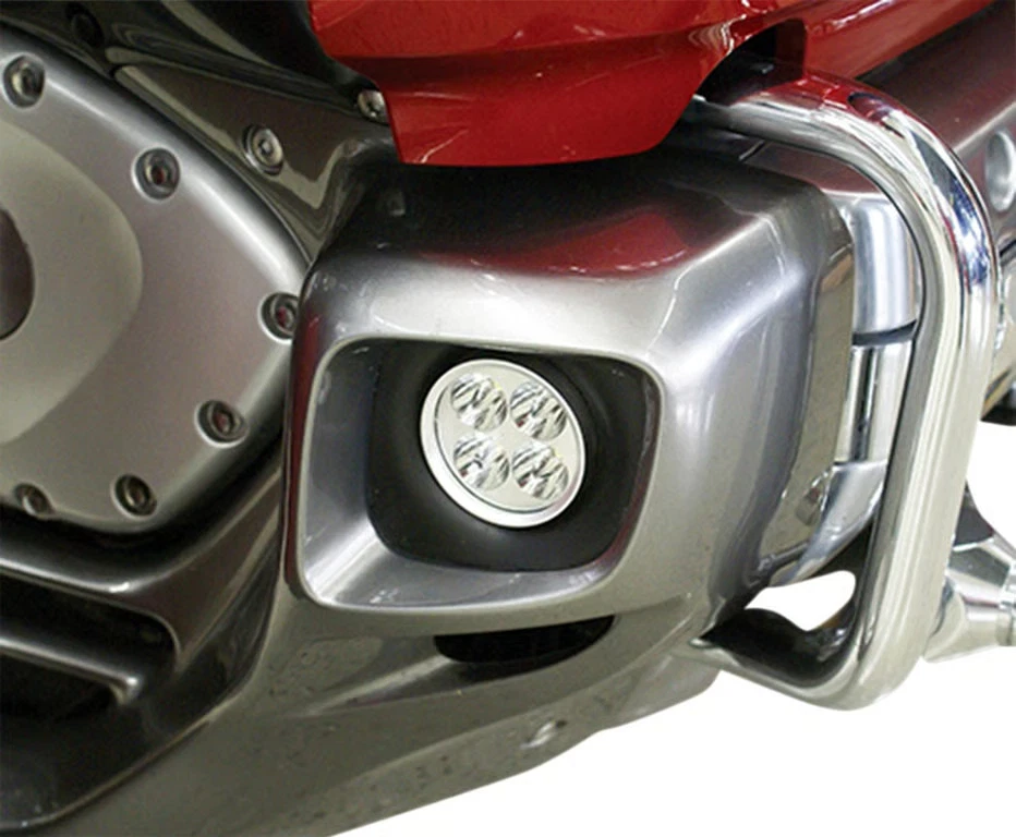 Luces LED de conducción con capucha inferior Rivco Products motocicleta bicicleta de calle GL18006L2 Foto 3 de 4